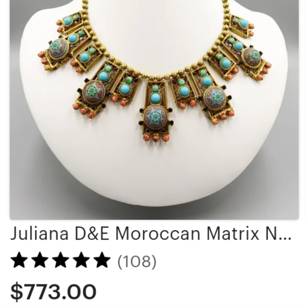 RARE Juliana Delizza & Elster Moroccan Matrix Necklace - Picture 6 of 6
